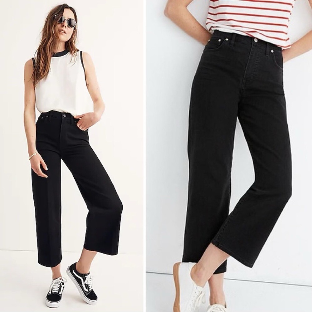 Stylish Black Wide-Leg Jeans